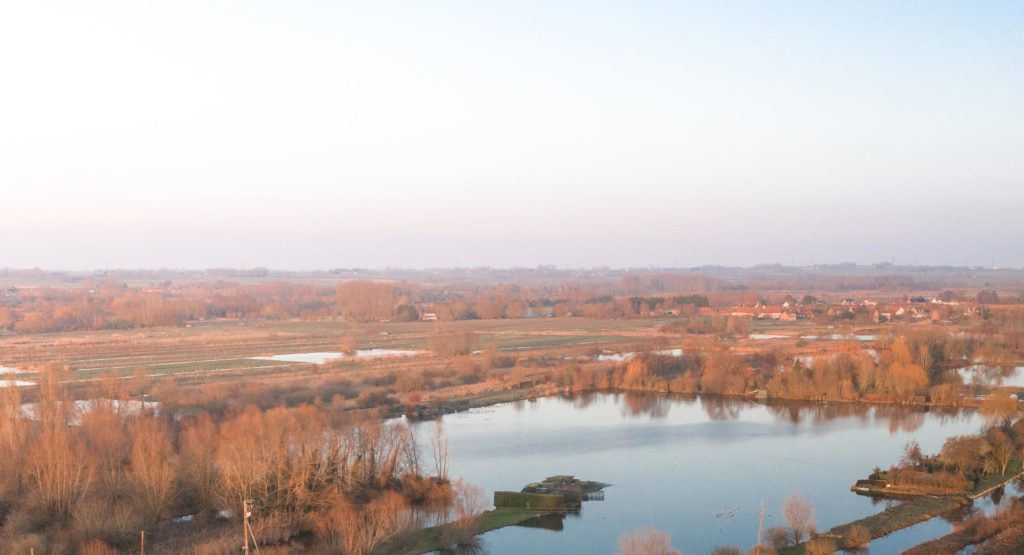 gite marais audomarois vue aérienne